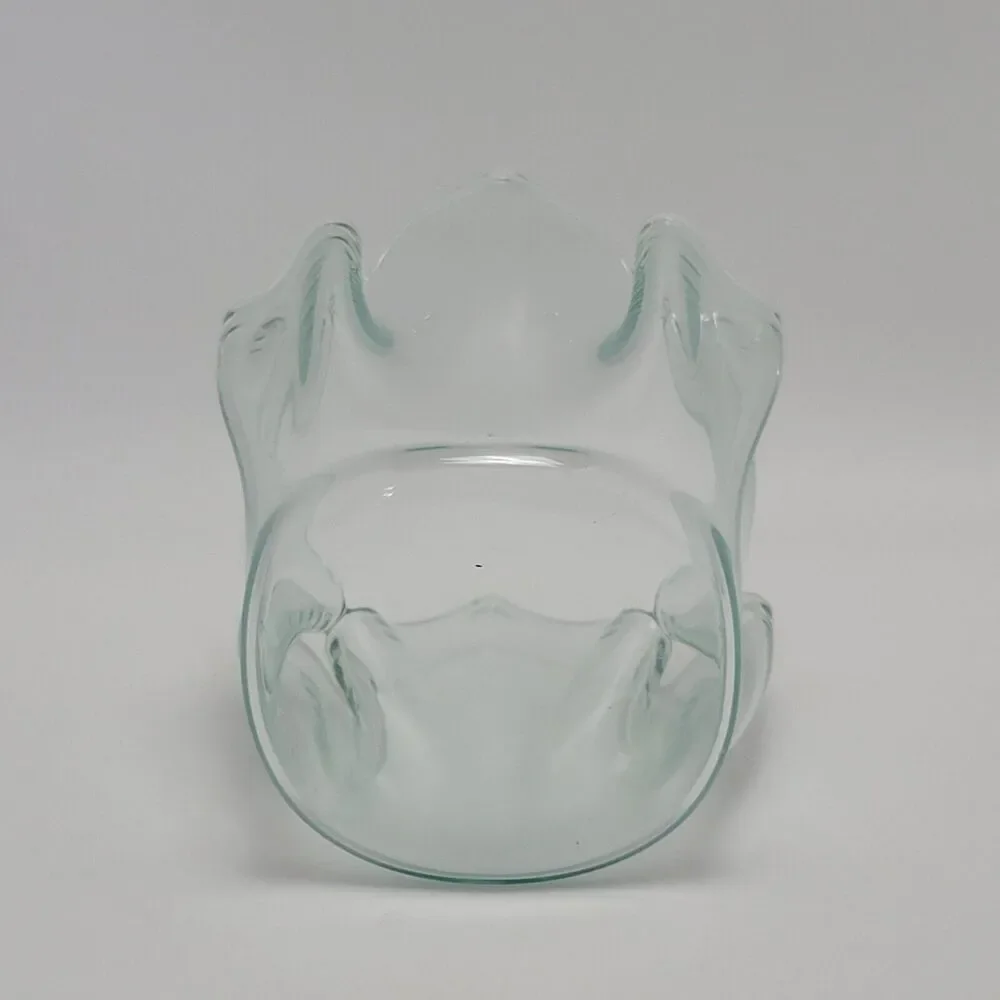 Plexiglass Handkerchief Vase Lucite Acrylic Mid Century Modern Glass Ruffled